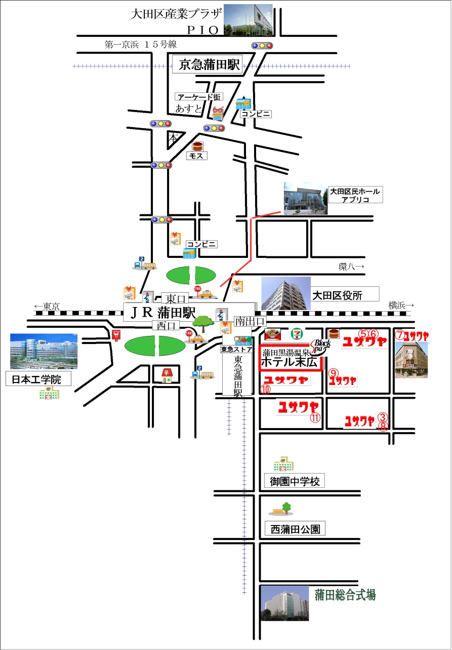 蒲田周辺地図